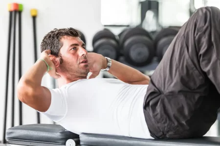 Man Doing Exercises for Abdominal - ab exercises for belly man